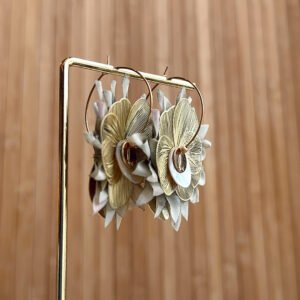 Boucles d'oreilles SANDRA vert amande