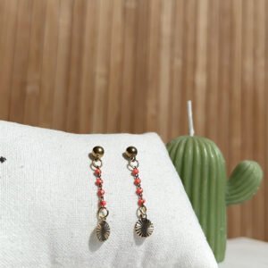 Boucles d'oreilles ALICE corail