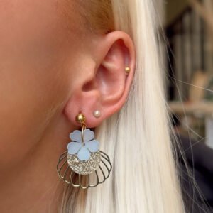 Boucles d'oreilles GINA bleu