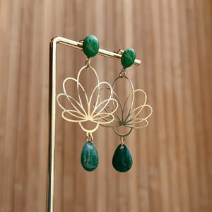 Boucles d'oreilles PAMELA vert
