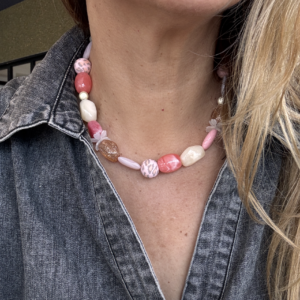 Collier SOLEIL nuance de rose