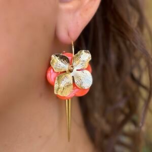 Boucles d'oreilles LIOR corail