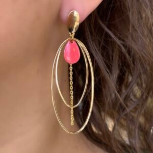 Boucles d'oreilles JYOTI rose
