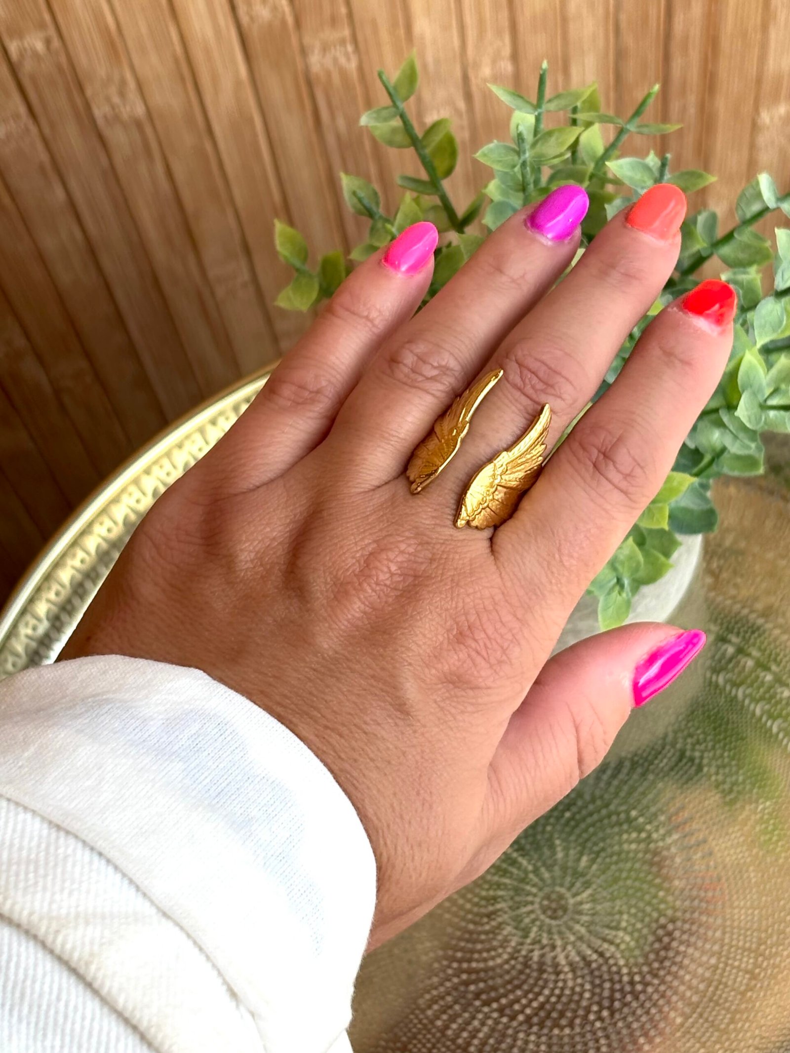 Bague ANGEL doré – Image 2