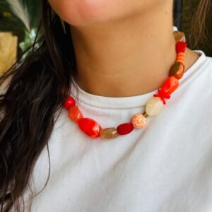 Collier SOLEIL nuance de orange