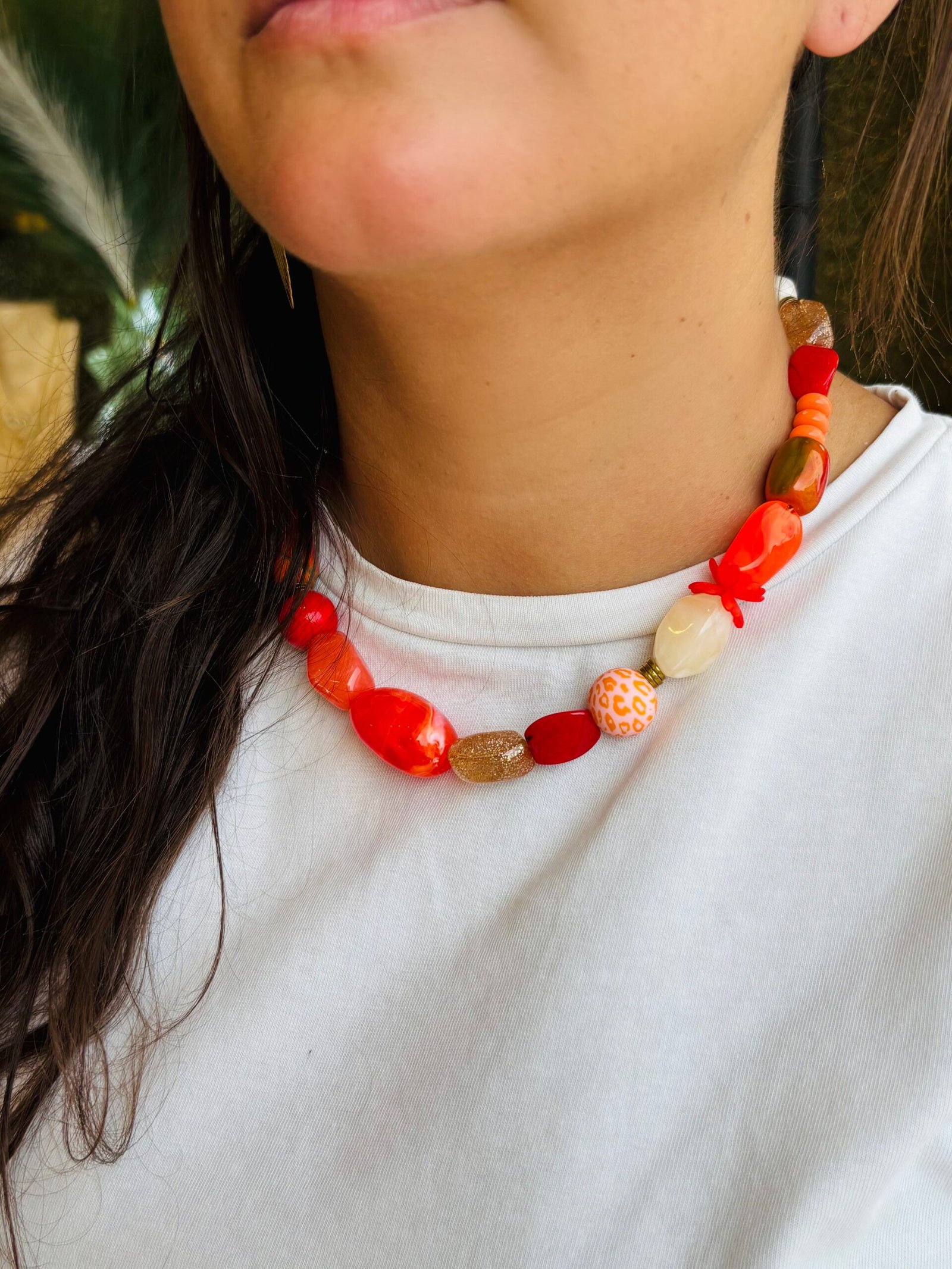 Collier SOLEIL nuance de orange