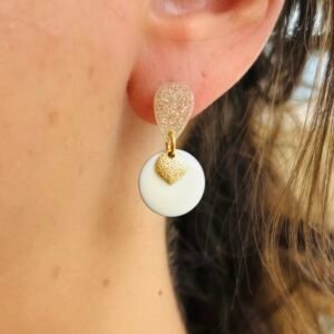 Boucles d'oreilles GABIE blanc