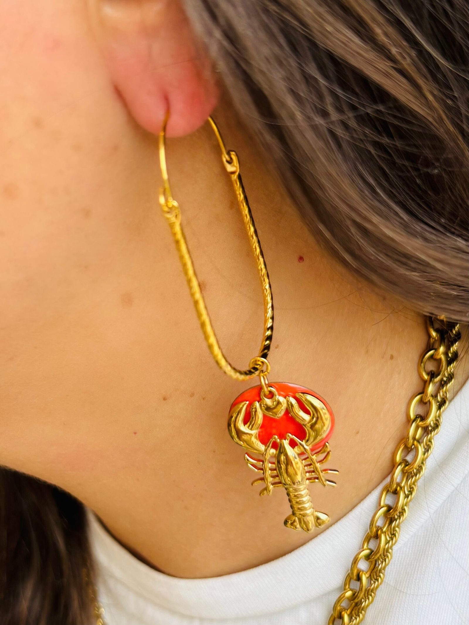 Boucles d'oreilles GABY orange