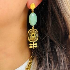 Boucles d'oreilles GABRIELLA vert d'eau