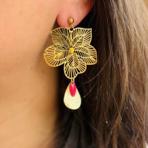 Boucles d'oreilles ARIANA rose