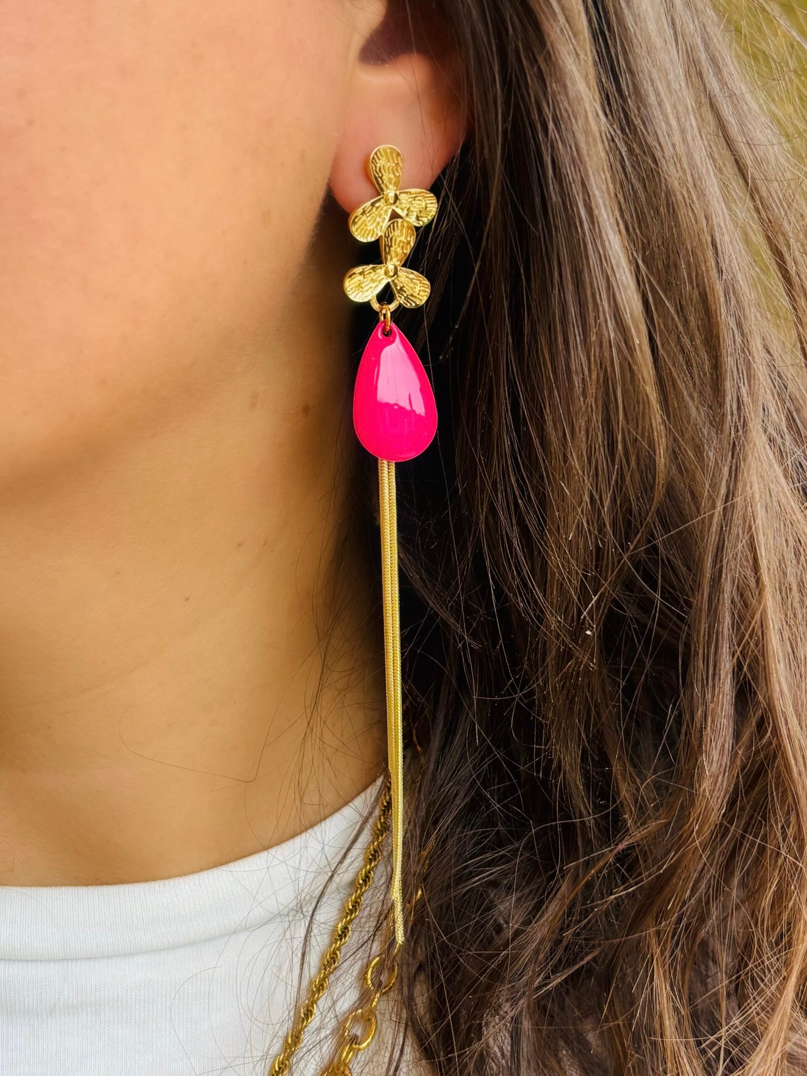Boucles d'oreilles CARLA fuchsia