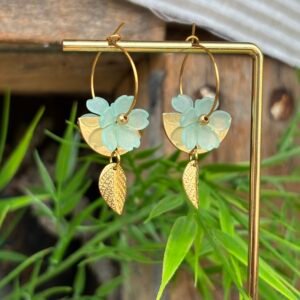 Boucles d'oreilles LIBBIE vert d'eau