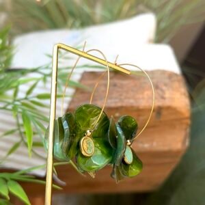 Boucles d'oreilles ANAÏS kaki