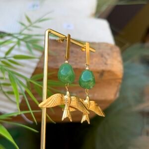 Boucles d'oreilles KATIA vert