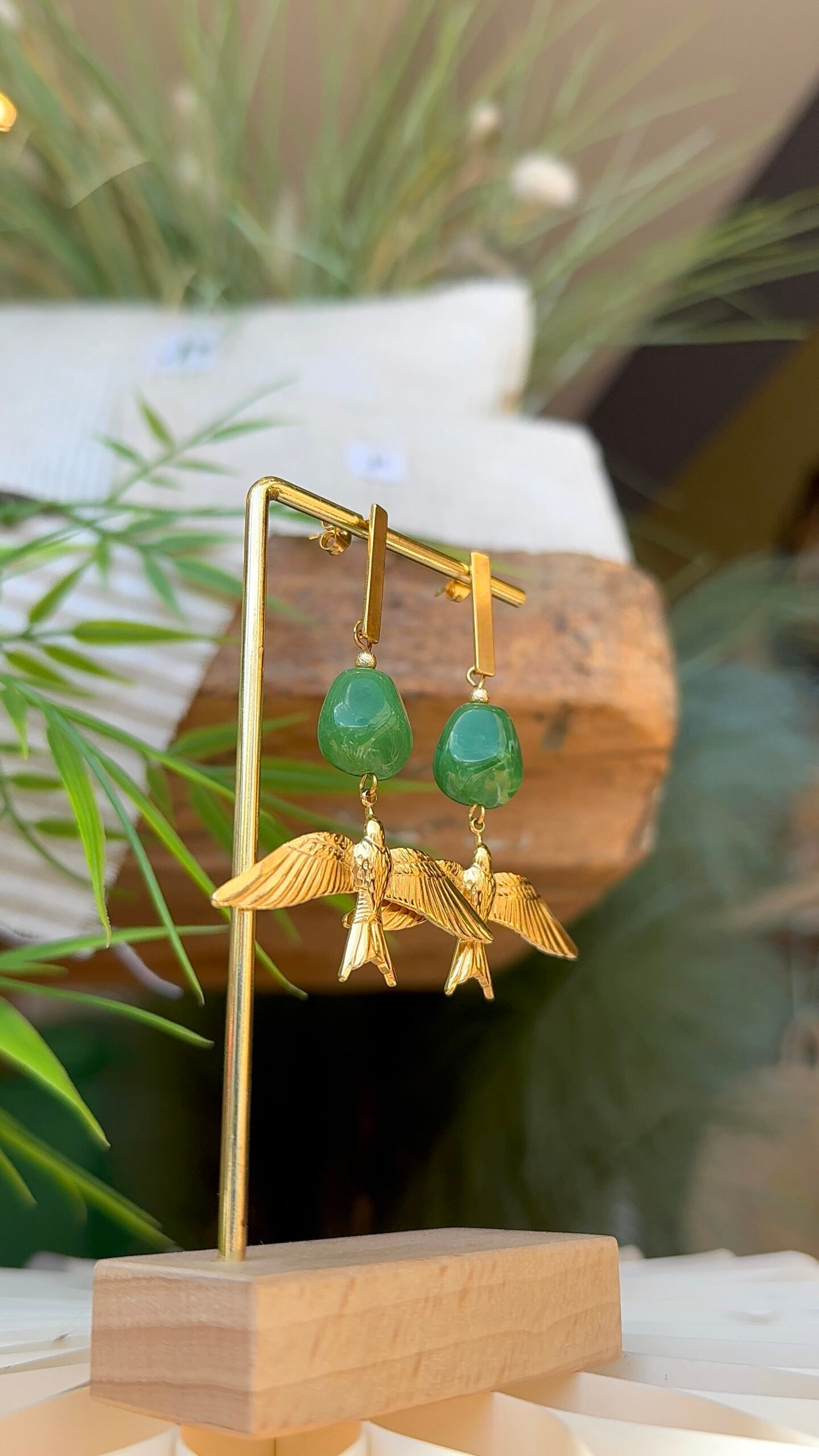 Boucles d'oreilles KATIA vert