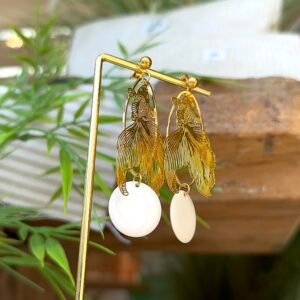 Boucles d'oreilles CARPÏA blanc