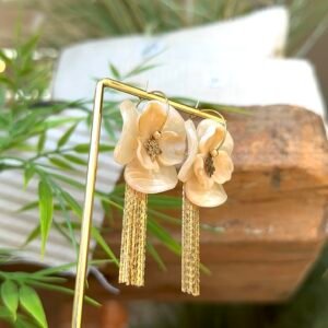 Boucles d'oreilles KYLIE blanc, crème