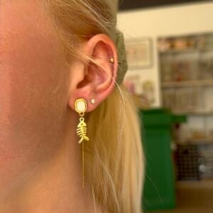 Boucles d'oreilles NASSIE blanc