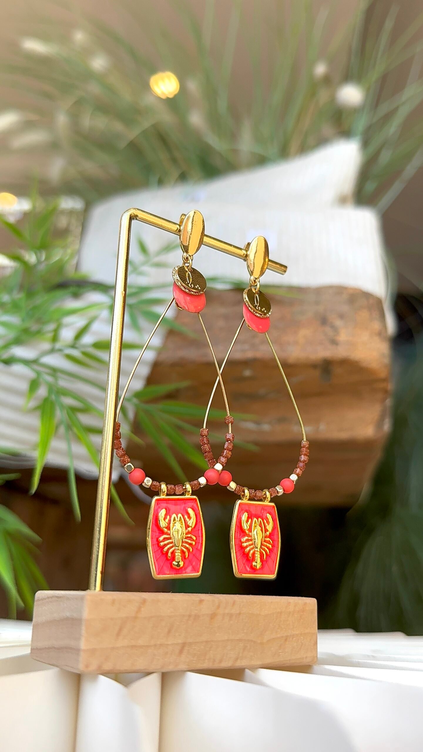 Boucles d'oreilles HOMARA rose