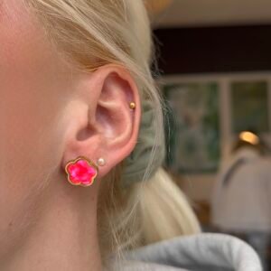Boucles d'oreilles AUDACIEUSE rose