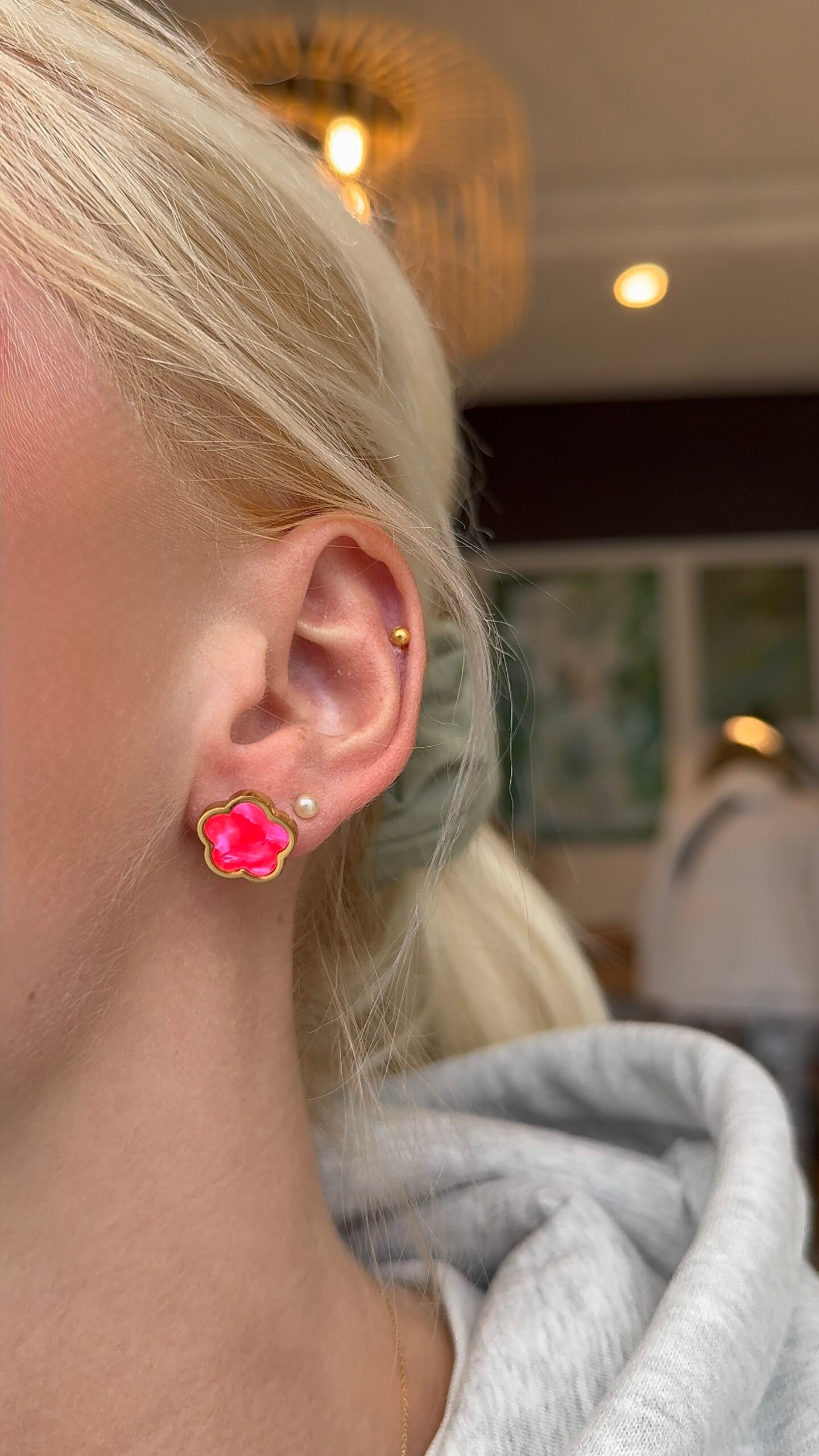 Boucles d'oreilles AUDACIEUSE rose