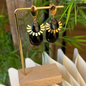 Boucles d'oreilles ALINE noir
