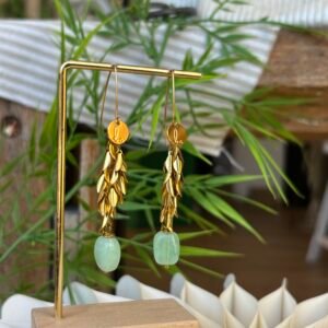 Boucles d'oreilles FRIZY vert d'eau