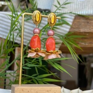 Boucles d'oreilles MÜLANE orange, rose