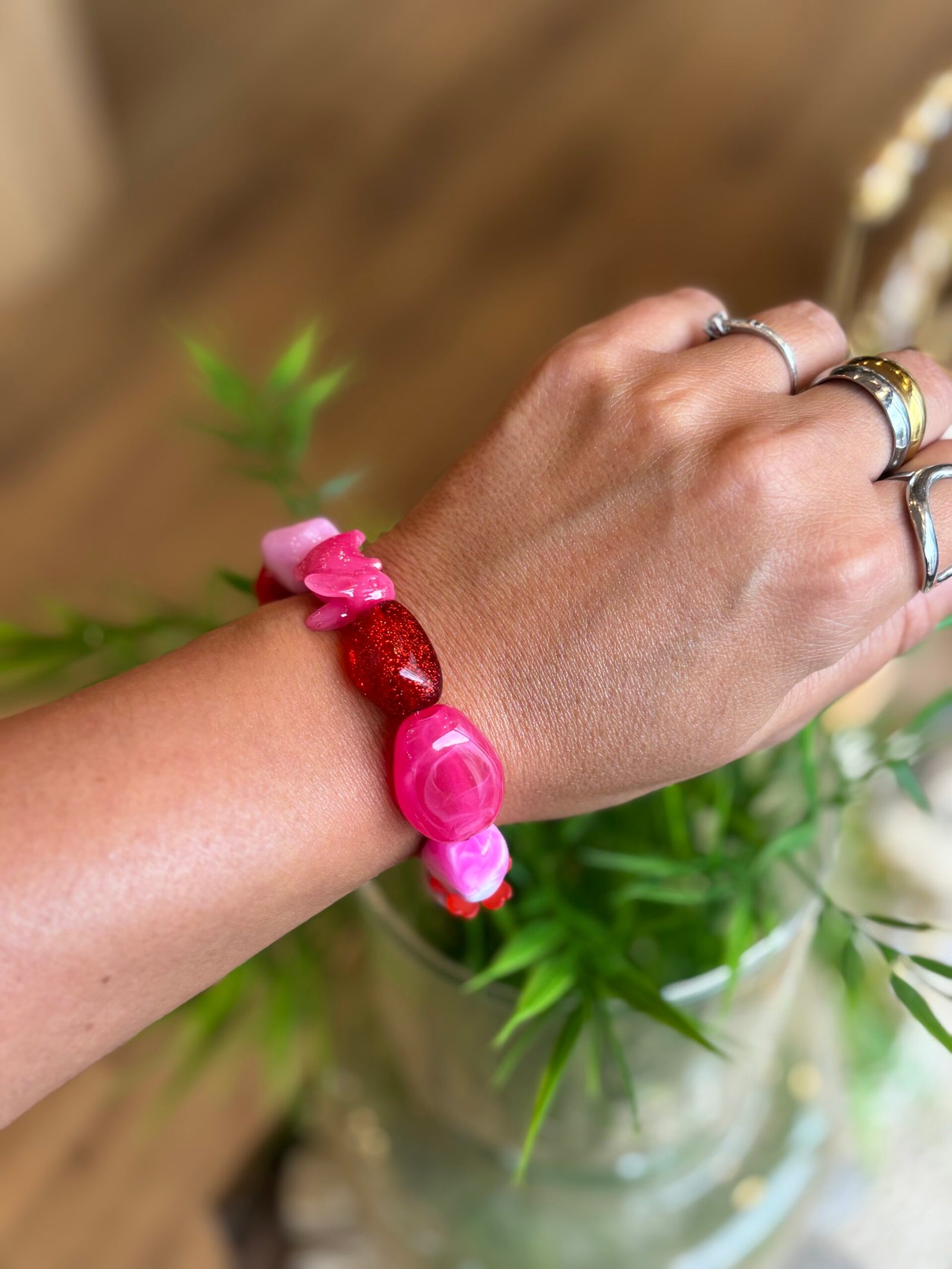 Bracelet SOLEIL nuance de rose – Image 2