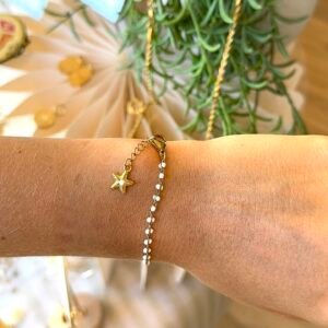 Bracelet ELMA blanc étoile de mer