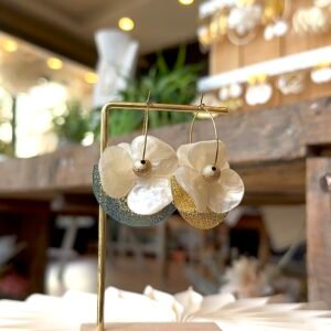 Boucles d'oreilles MIRIAM blanc