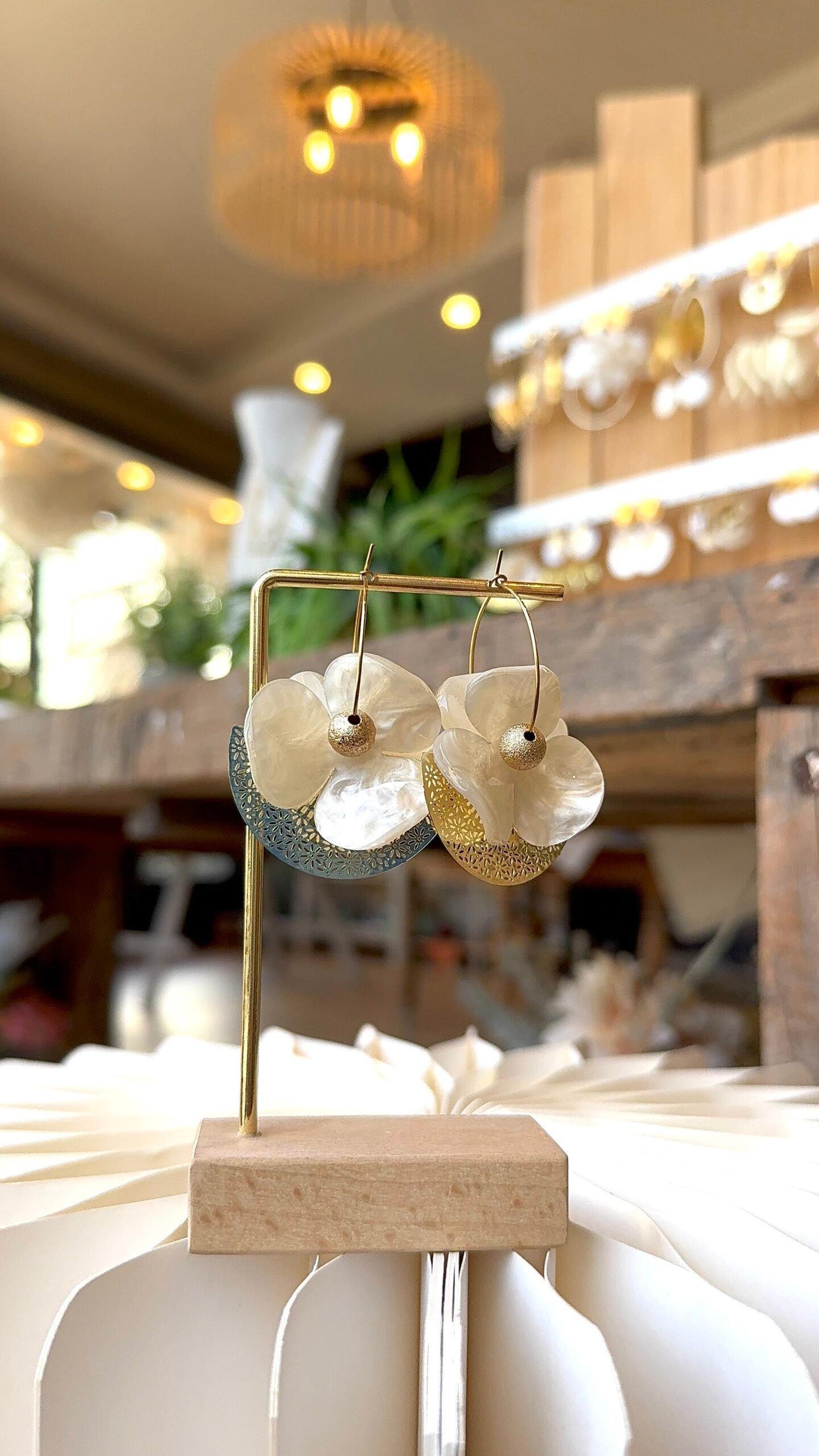 Boucles d'oreilles MIRIAM blanc