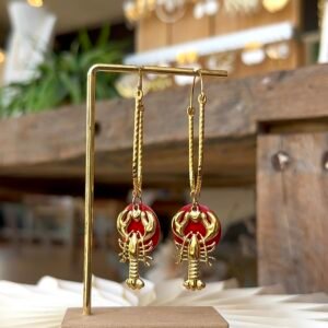 Boucles d'oreilles GABY rouge