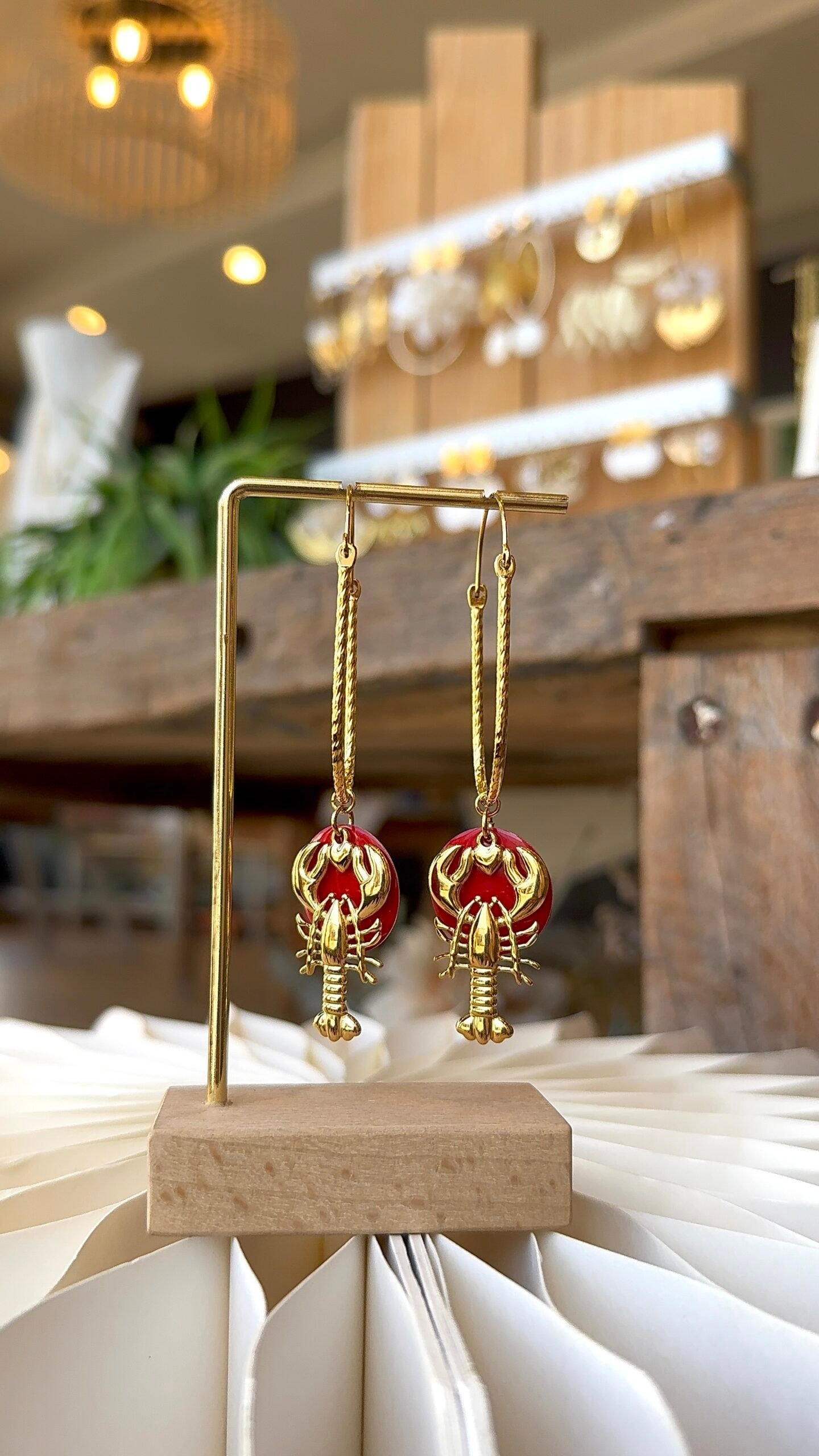 Boucles d'oreilles GABY rouge