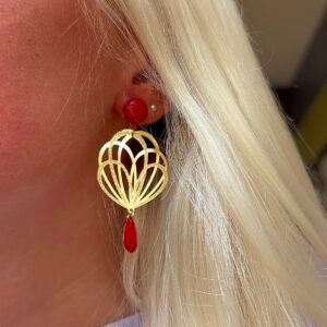 Boucles d'oreilles CLEÏA rouge