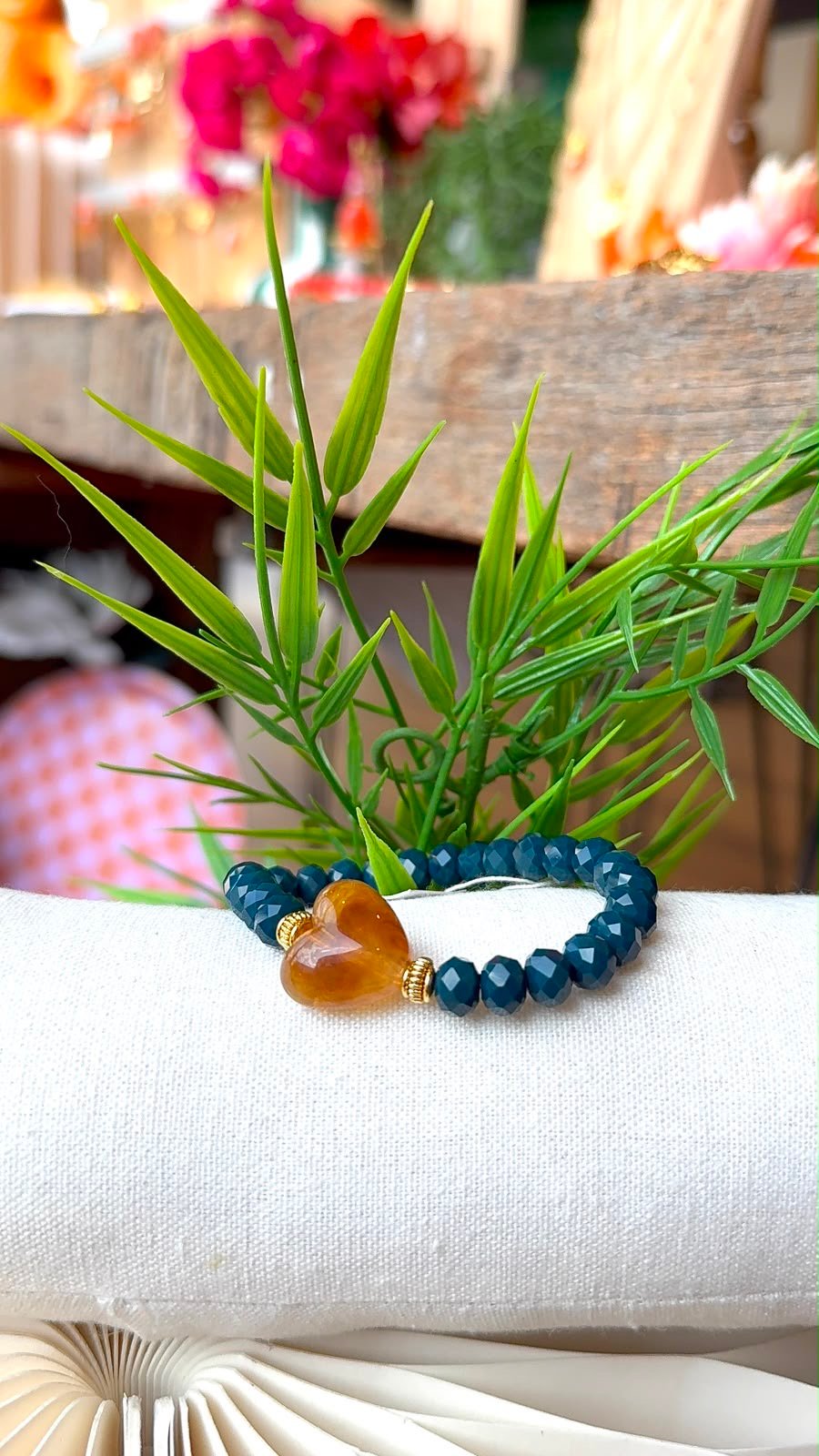 Bracelet MIEL bleu, marron