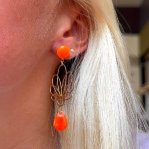Boucles d'oreilles PAMELA orange