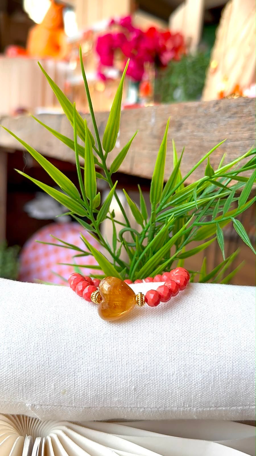 Bracelet MIEL corail, marron – Image 2