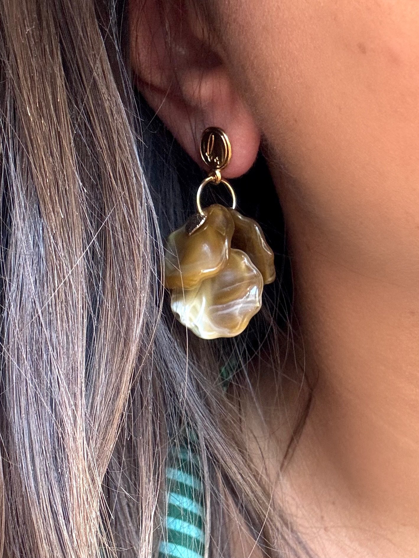 Boucles d'oreilles LORENN marron – Image 2