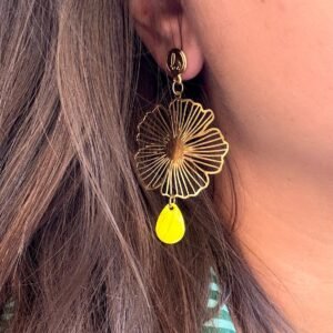 Boucles d'oreilles IDA jaune
