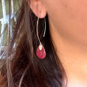 Boucles d'oreilles MÜLI bordeaux