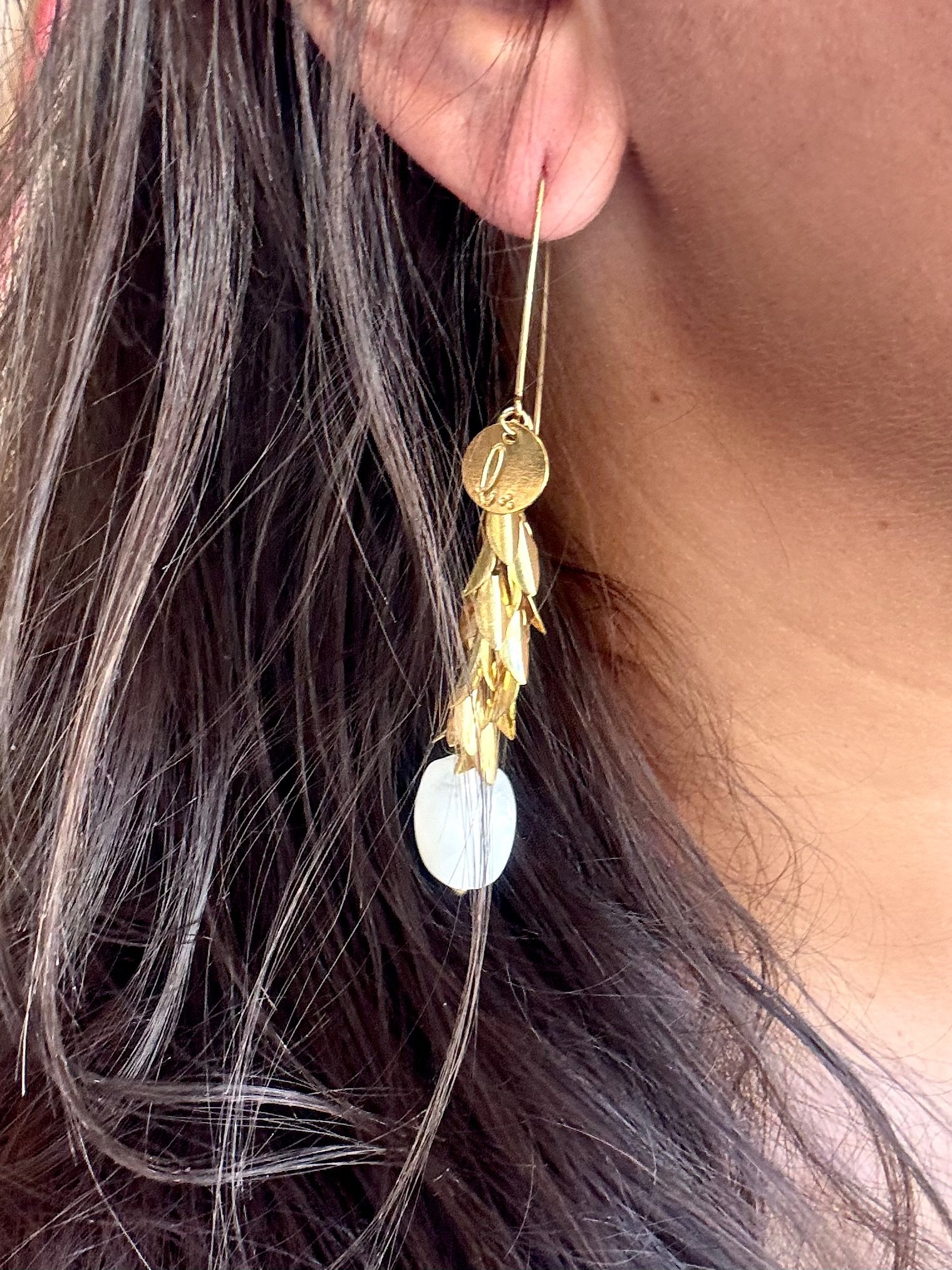 Boucles d'oreilles FRIZY blanc – Image 2