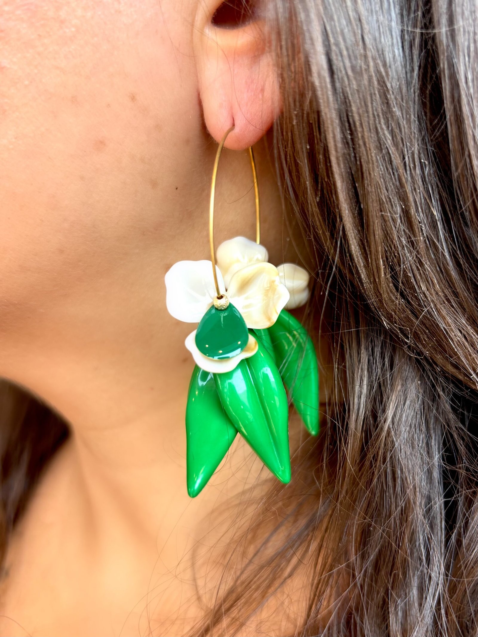 Boucles d'oreilles UMA vert – Image 3