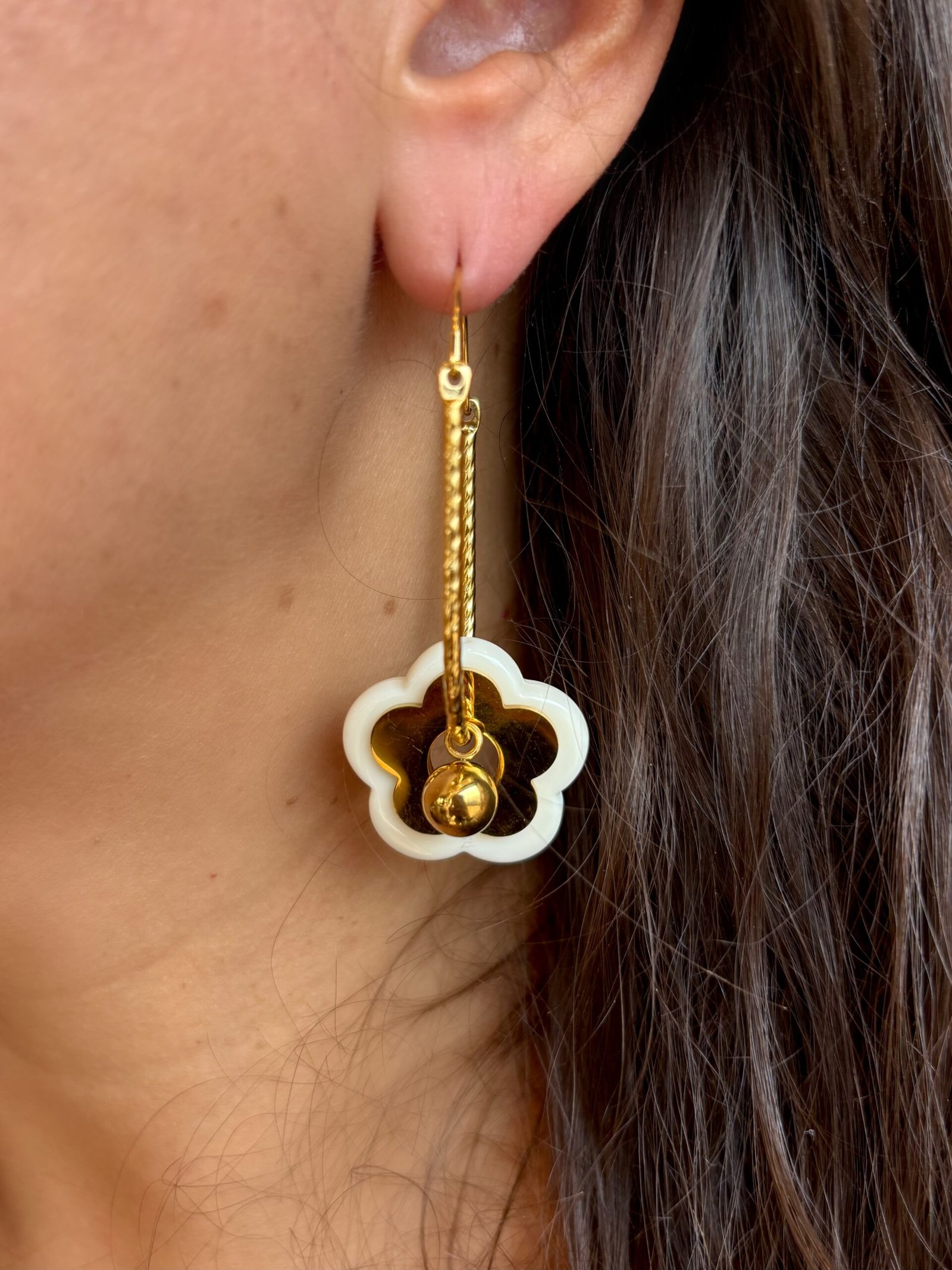Boucles d'oreilles PLÜM blanc – Image 2