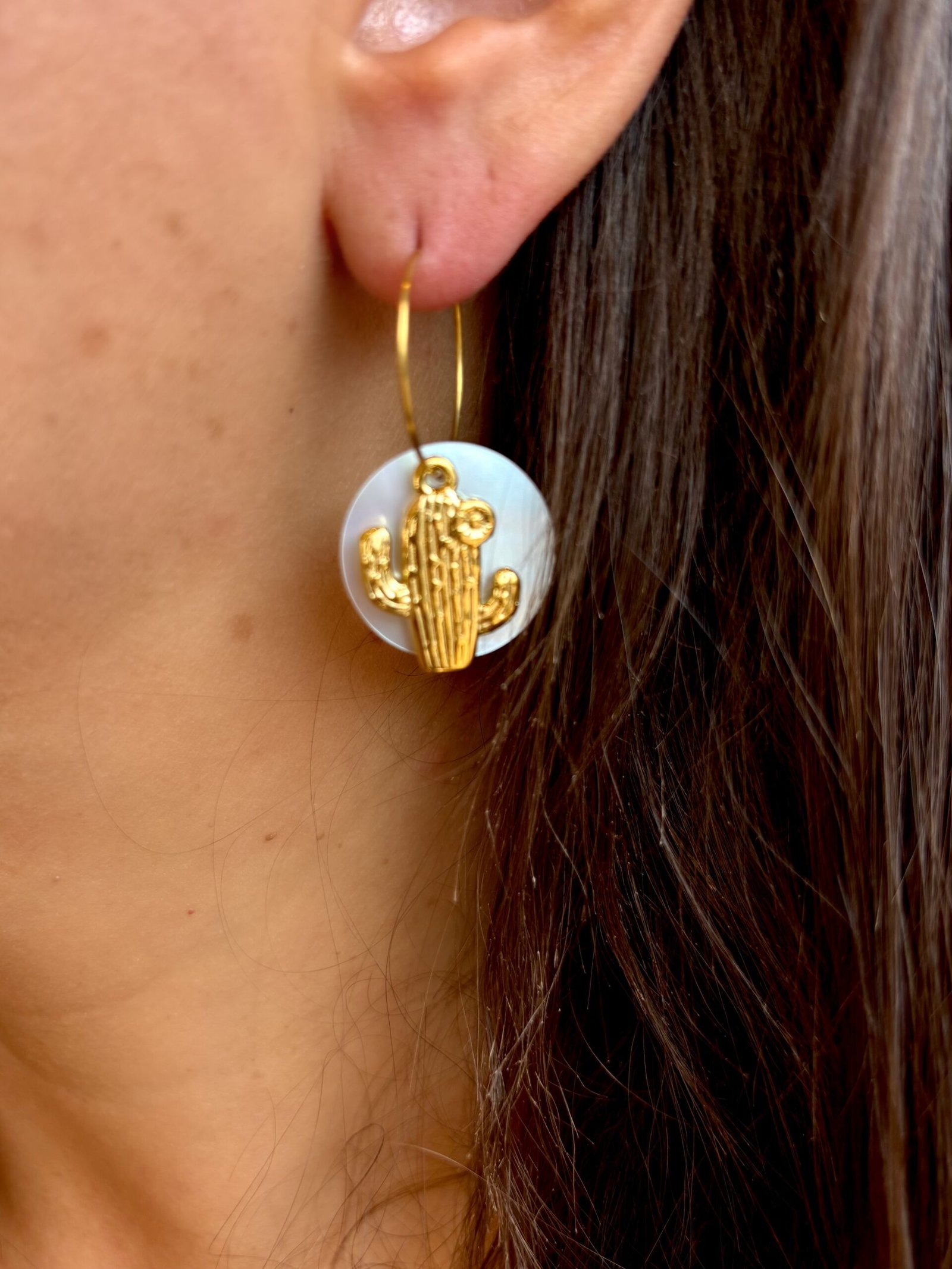 Boucles d'oreilles LENIE blanc – Image 2