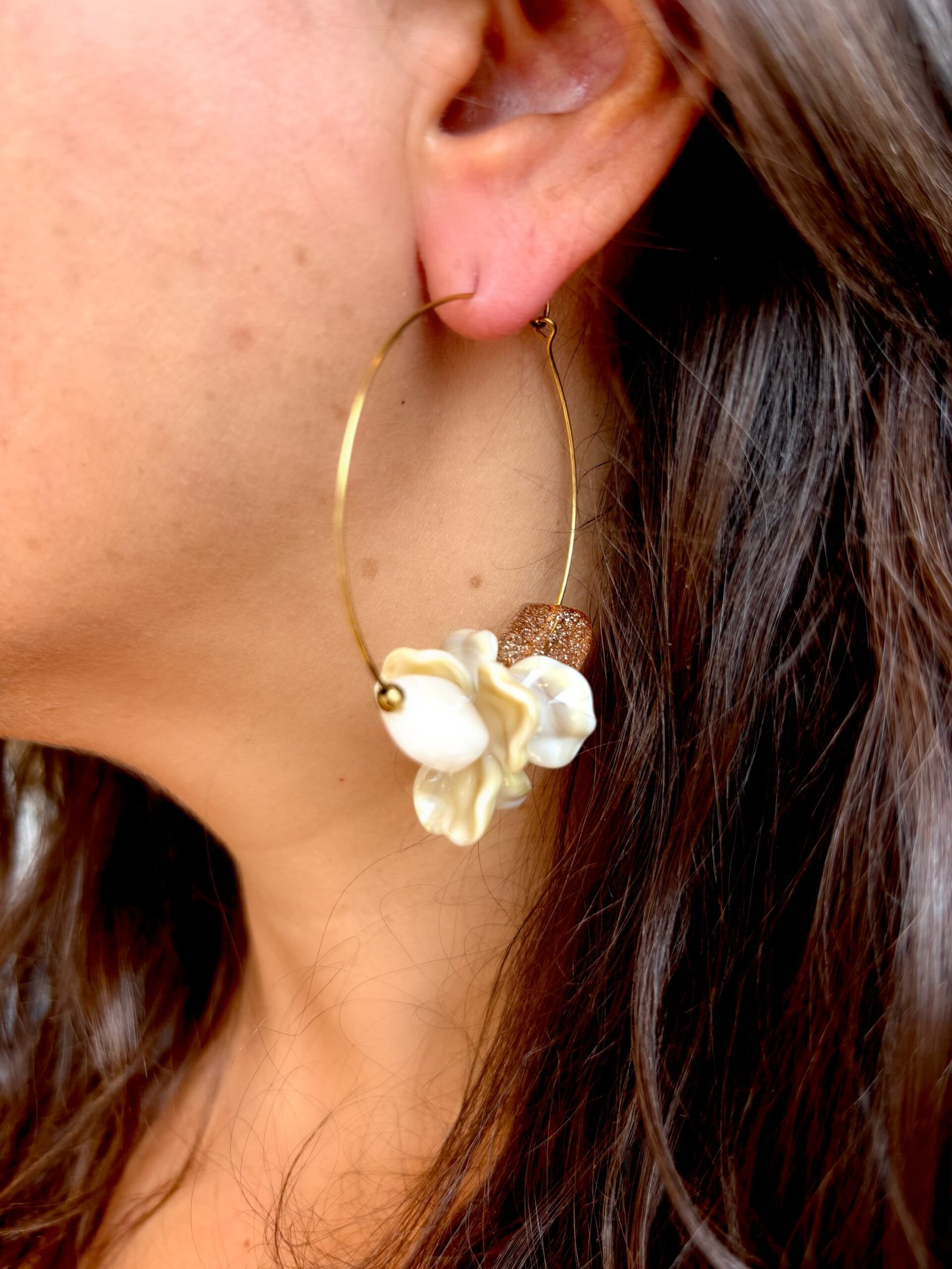 Boucles d'oreilles VAYA beige