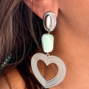 Boucles d'oreilles BOHEM vert d'eau