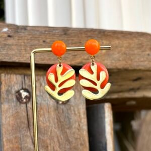 Boucles d'oreilles SELMA orange