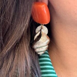 Boucles d'oreilles ANDRINA orange