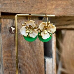 Boucles d'oreilles OPHELIE vert